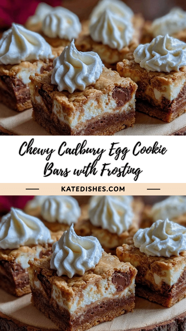 Cadbury Egg cookie bars recipe