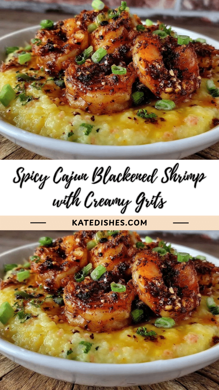 Cajun blackened shrimp with creamy grits recipe