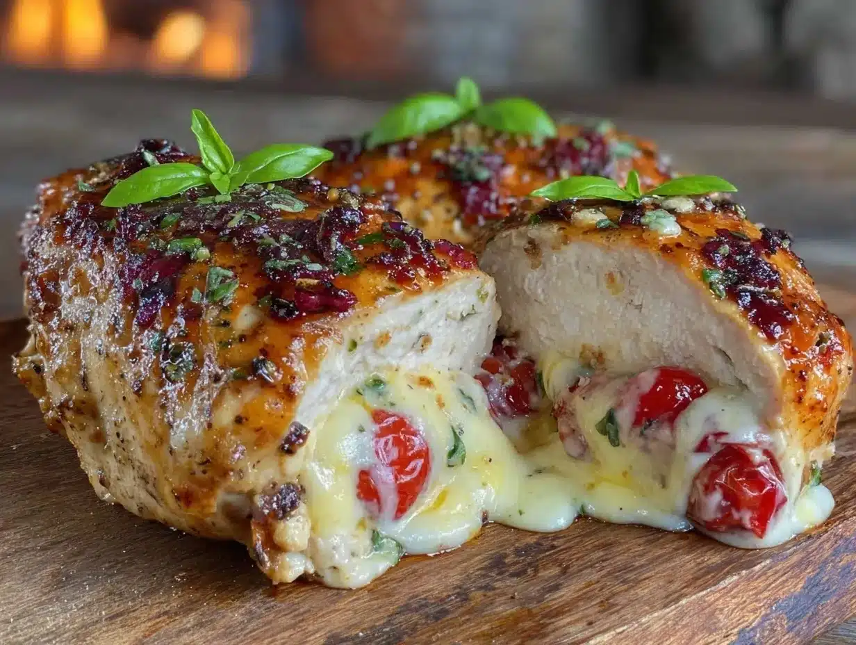 caprese stuffed chicken breast preparation steps