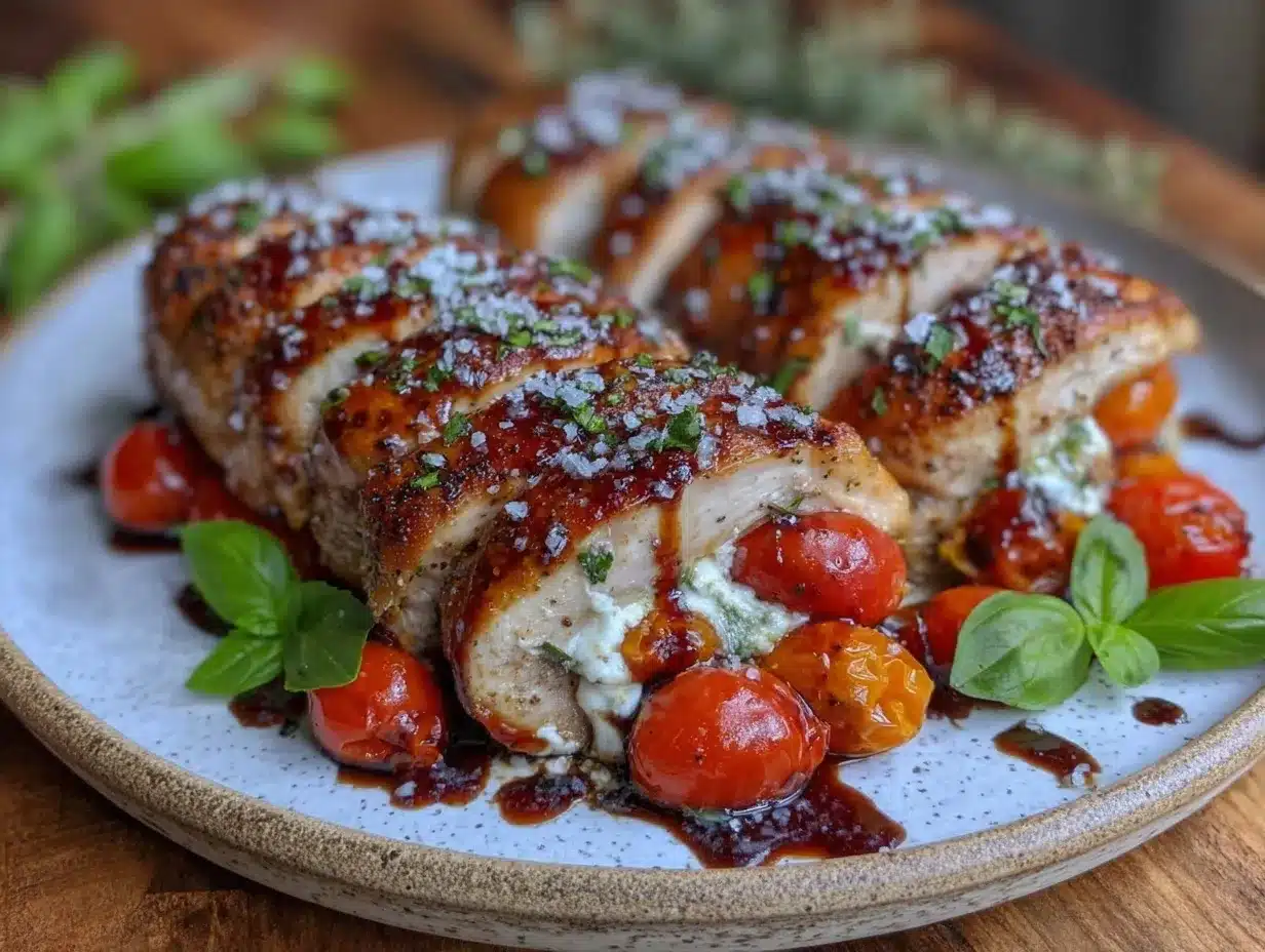Caprese stuffed chicken breasts preparation steps