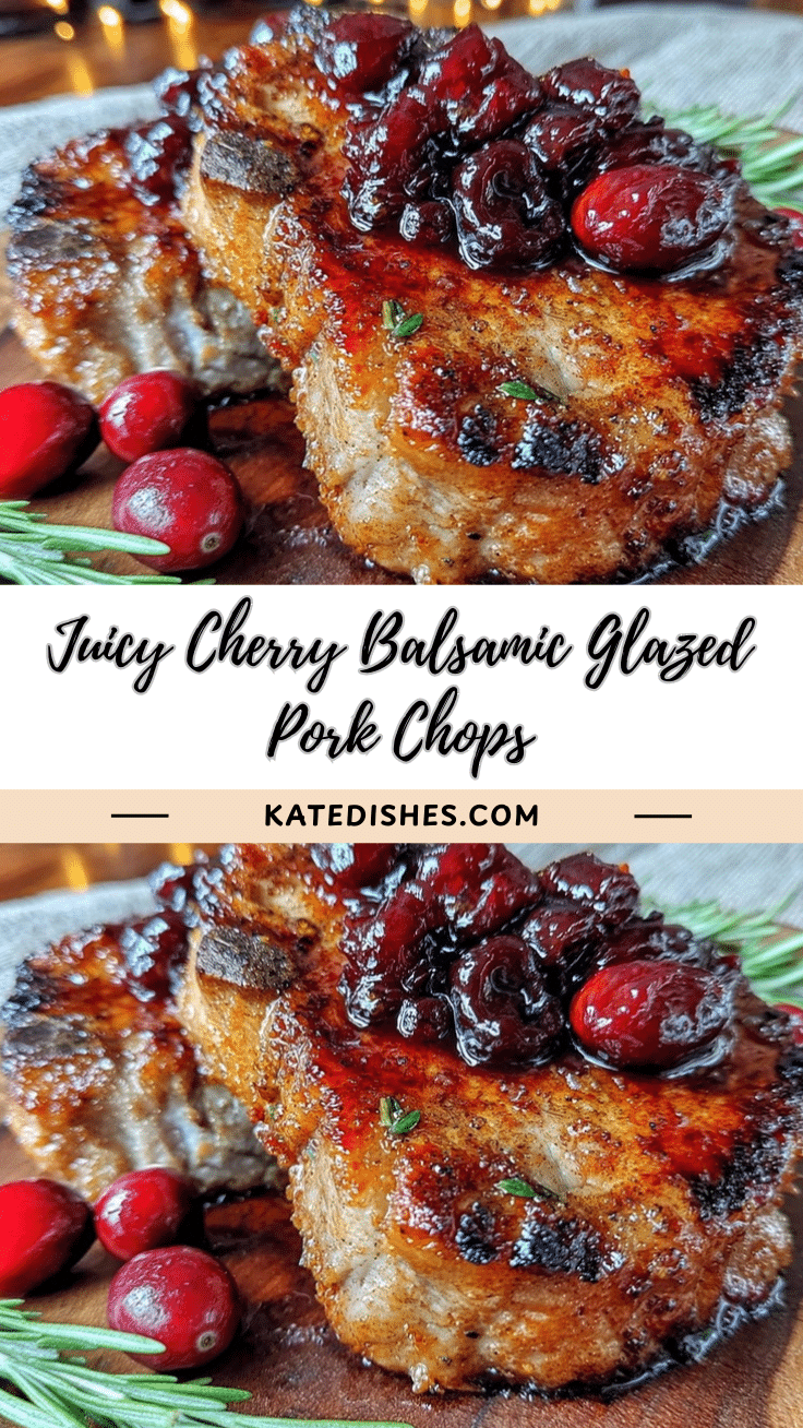 cherry balsamic glazed pork chops recipe