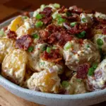 classic american potato salad with bacon - featured image