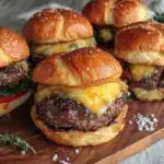 classic beef burgers with caramelized onions - featured image