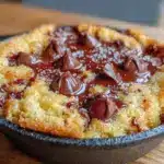 cozy chocolate chip cookie skillet for two - featured image