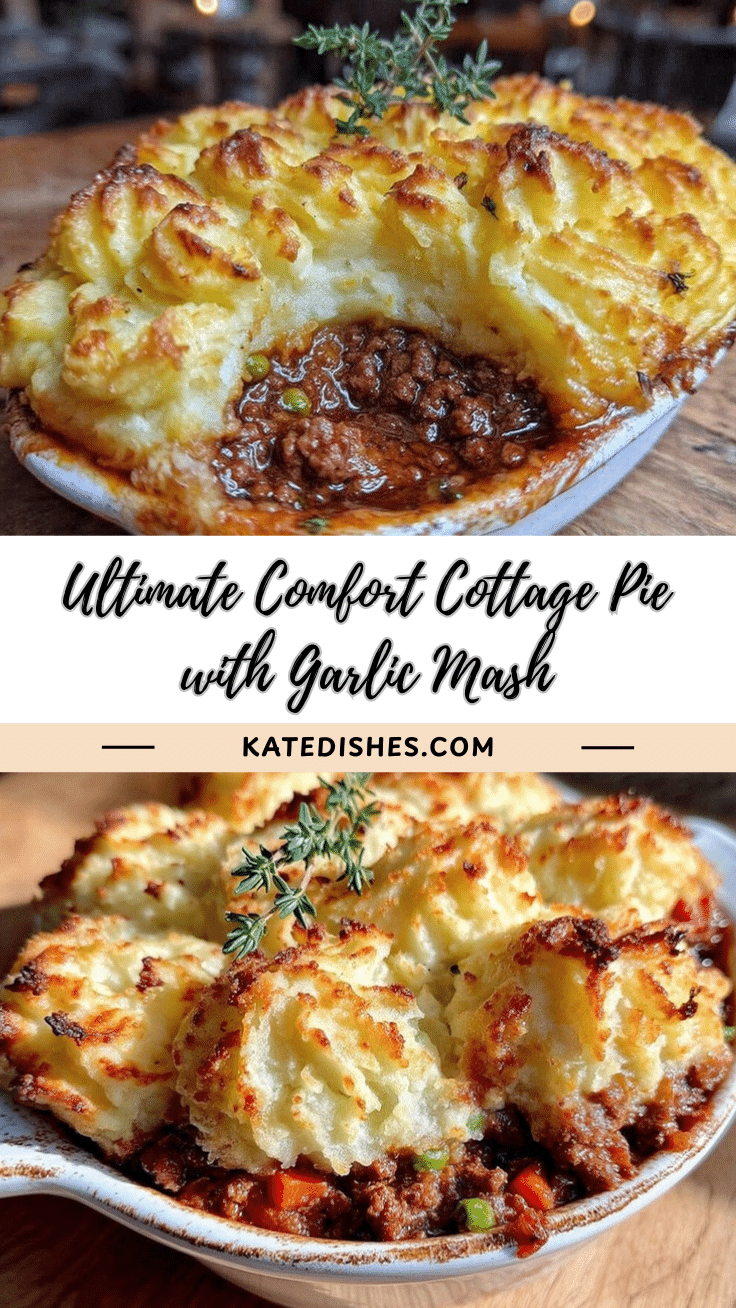 cozy cottage pie with garlic mashed potatoes recipe