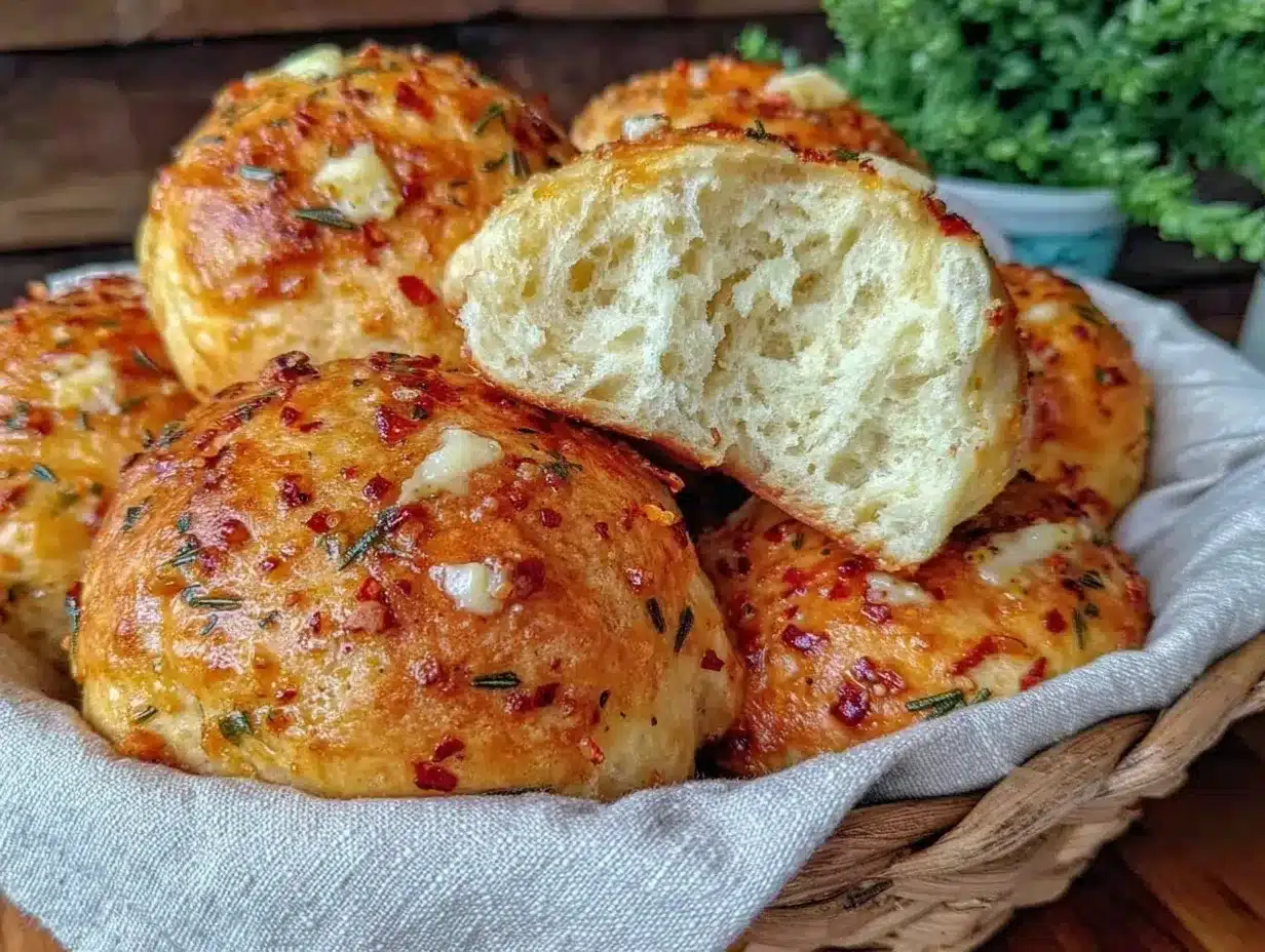 cozy garlic herb dinner rolls preparation steps