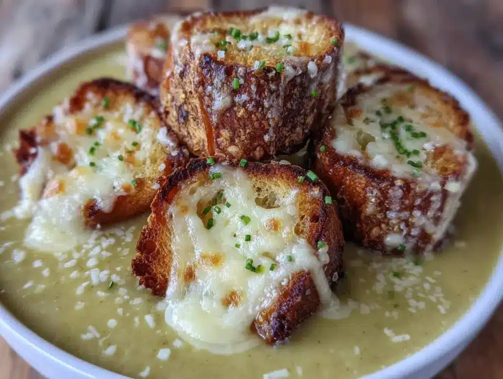 creamy asparagus and leek soup - featured image