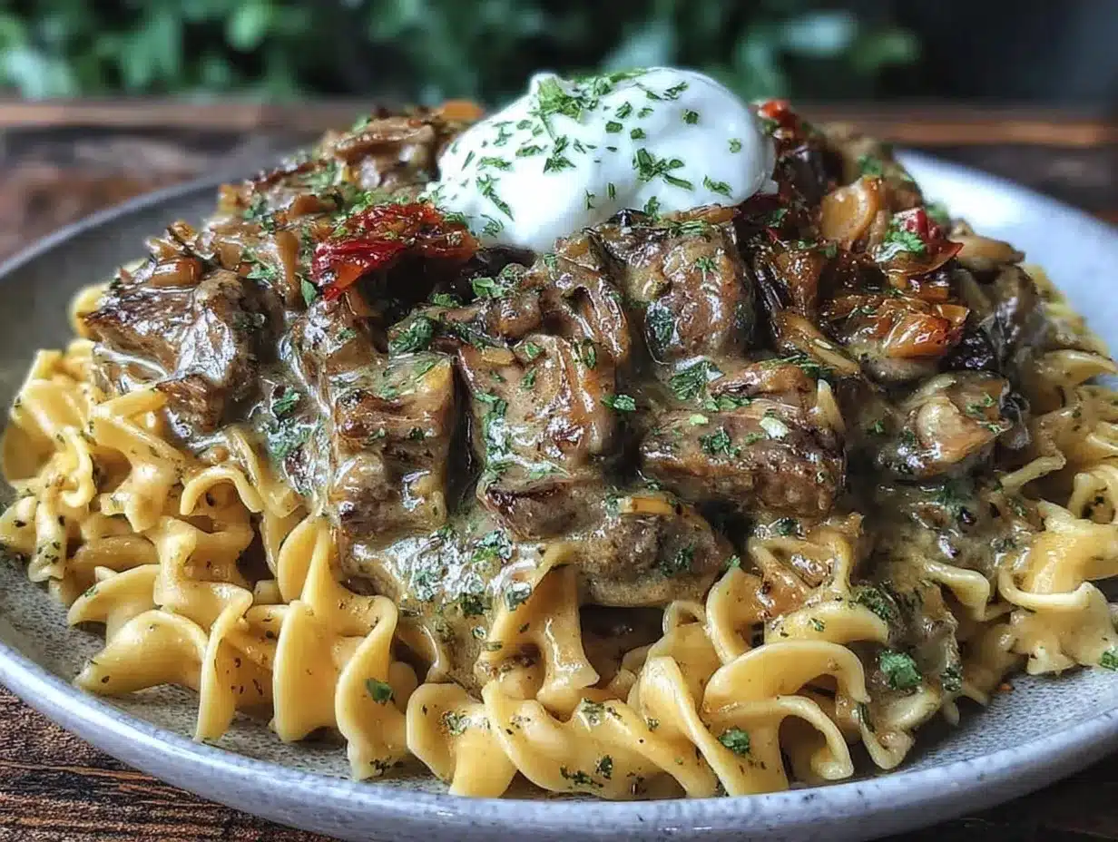 creamy beef stroganoff preparation steps