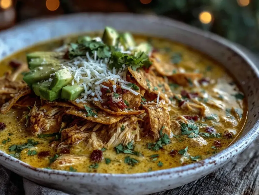 creamy chicken tortilla soup - featured image
