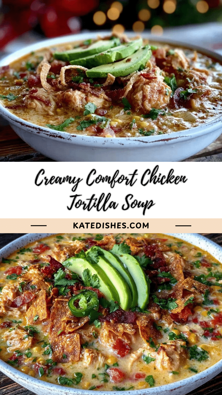 creamy comfort chicken tortilla soup recipe
