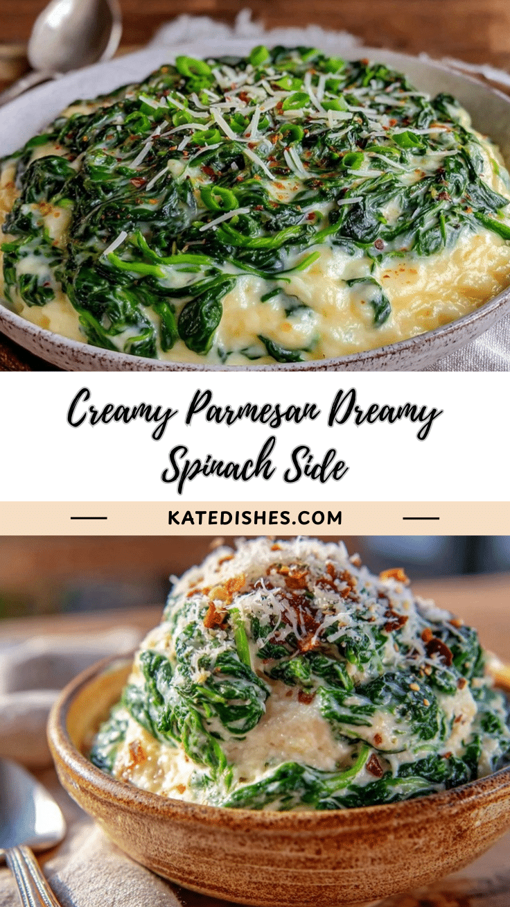 creamy creamed spinach with Parmesan recipe