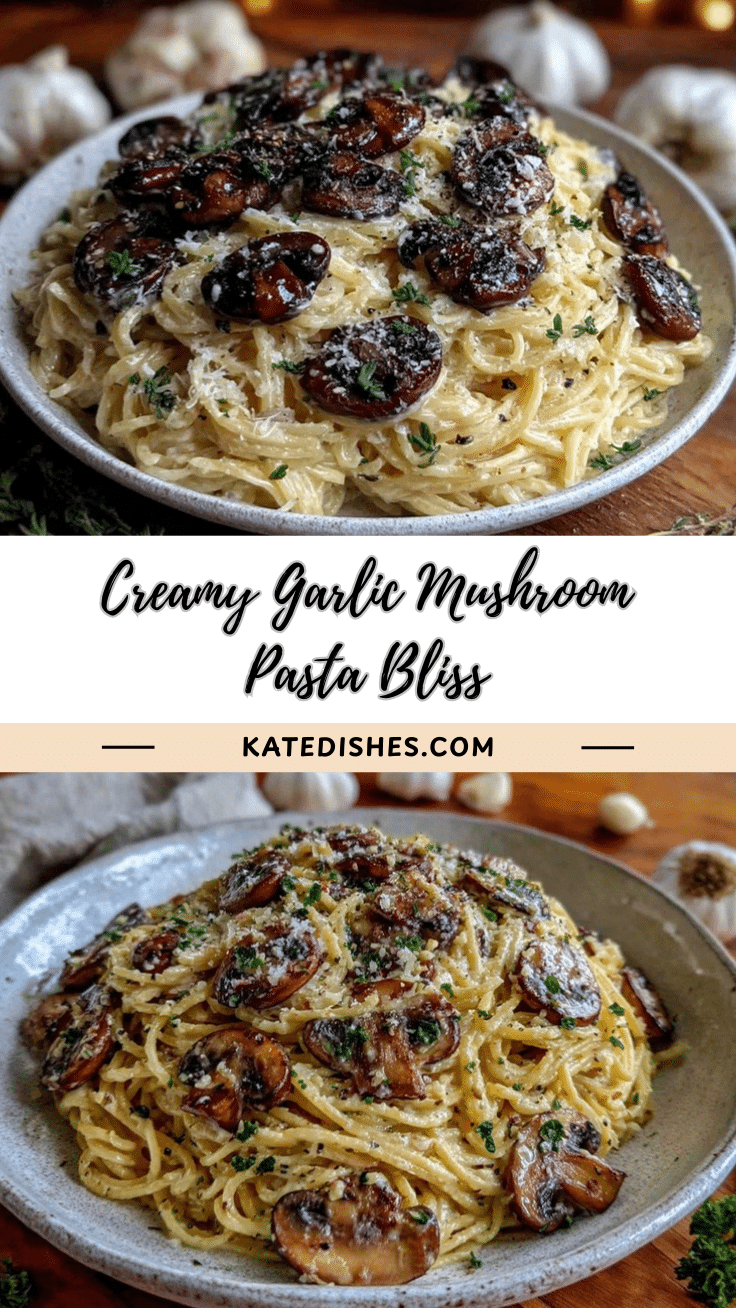 creamy garlic mushroom pasta recipe