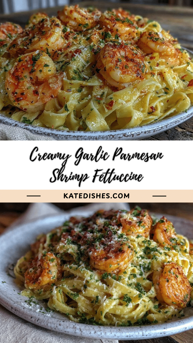creamy garlic parmesan shrimp fettuccine recipe