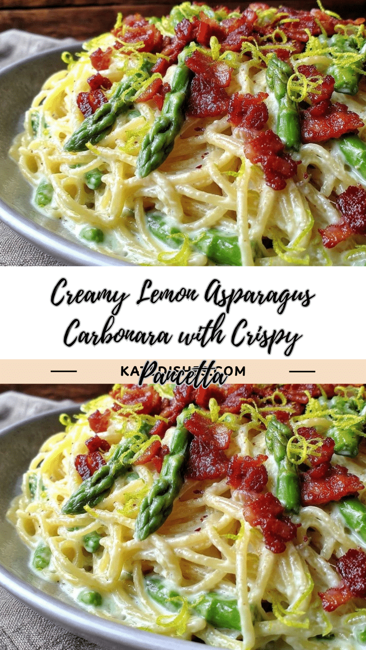 creamy lemon asparagus carbonara recipe