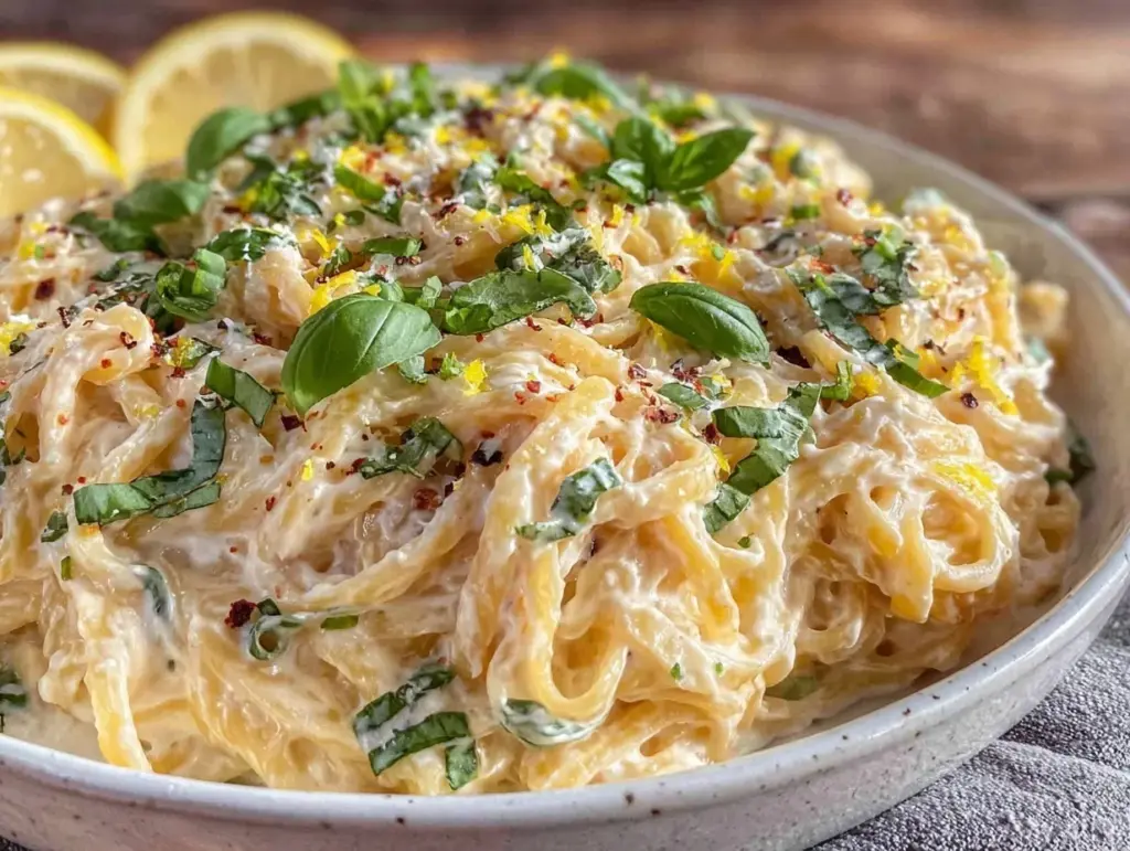 creamy lemon ricotta pasta - featured image