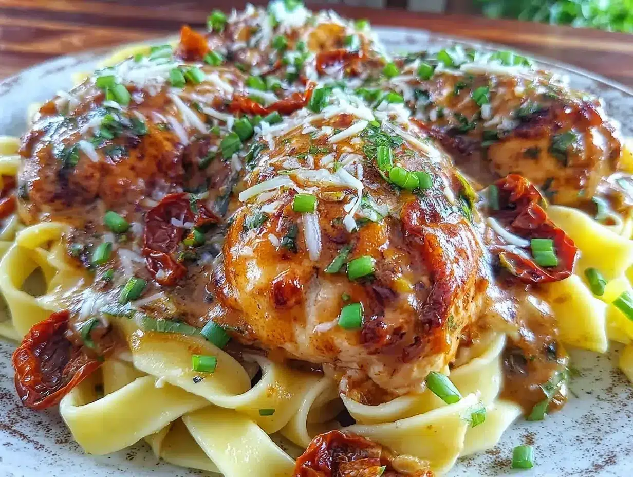 creamy marry me chicken pasta preparation steps