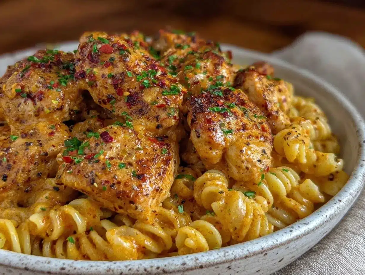 creamy one-pot cajun chicken pasta preparation steps