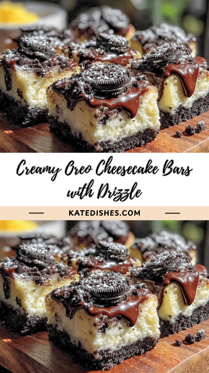 creamy Oreo cheesecake bars recipe