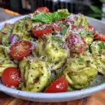 creamy pesto tortellini - featured image