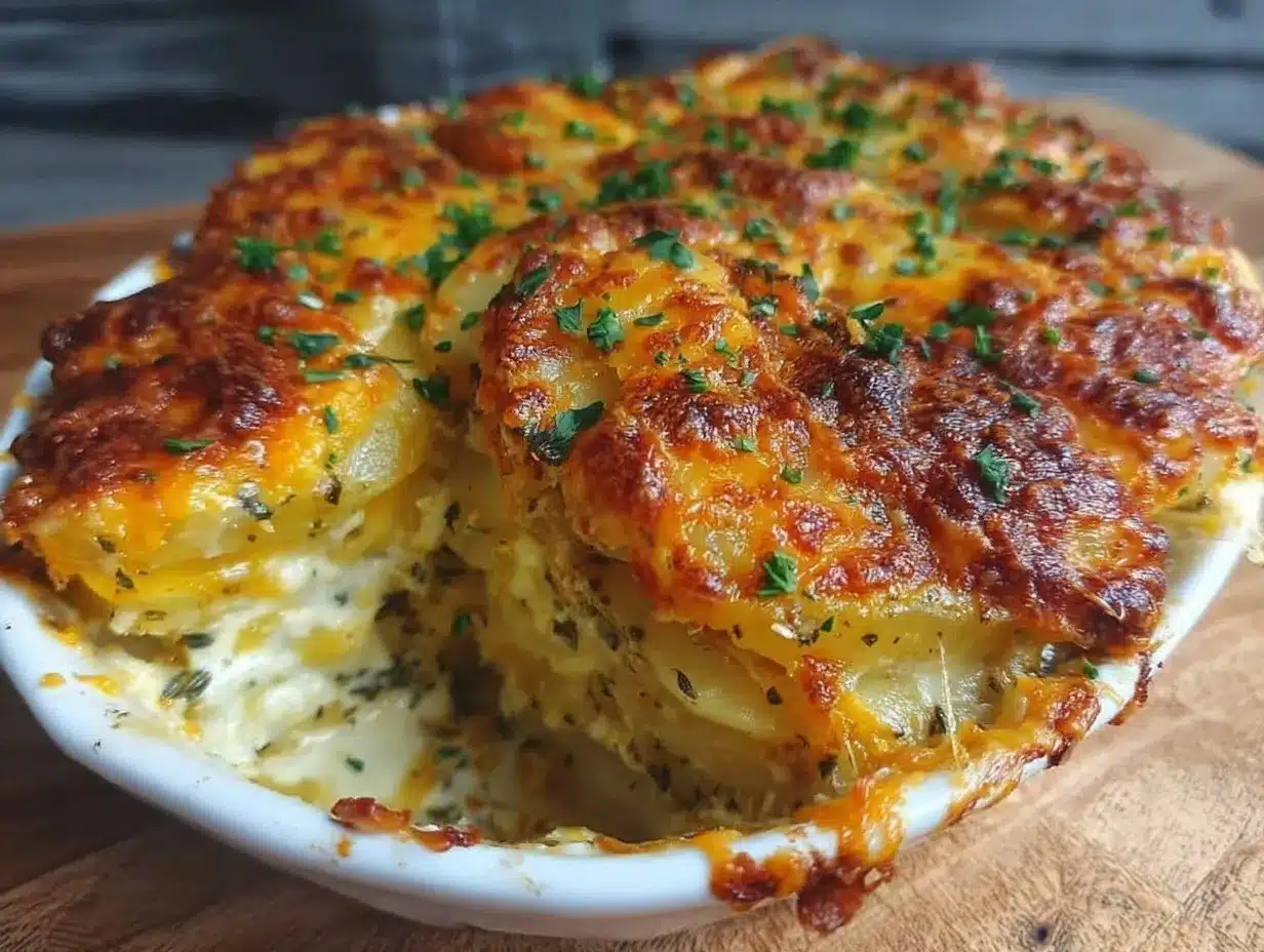 creamy scalloped potatoes au gratin preparation steps