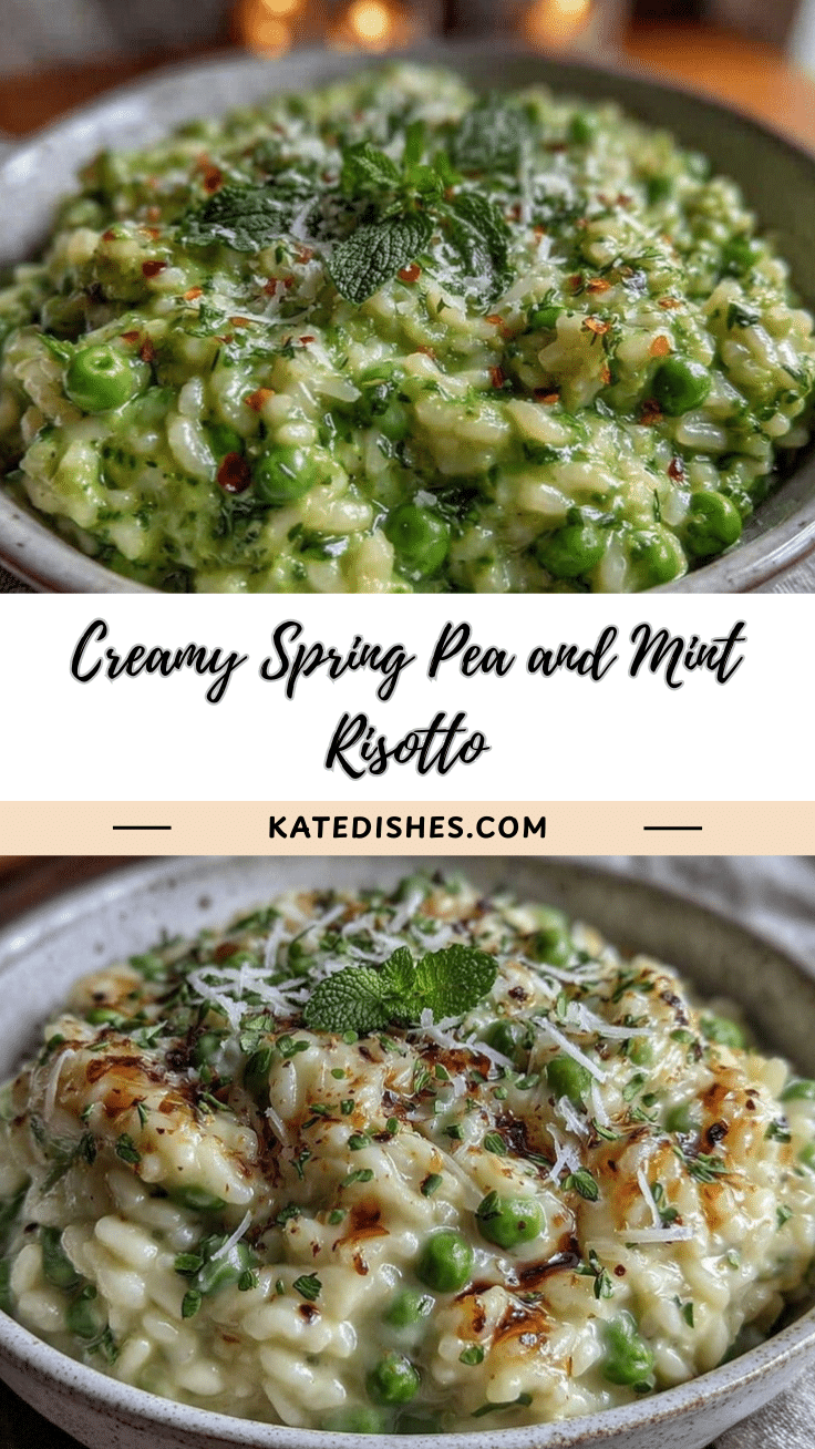 creamy spring pea and mint risotto recipe
