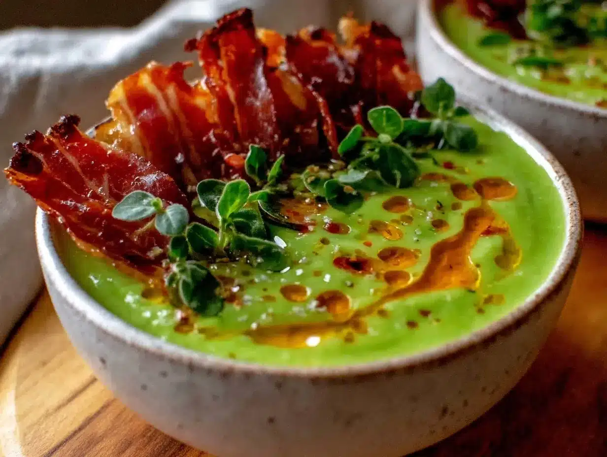 creamy spring pea soup preparation steps