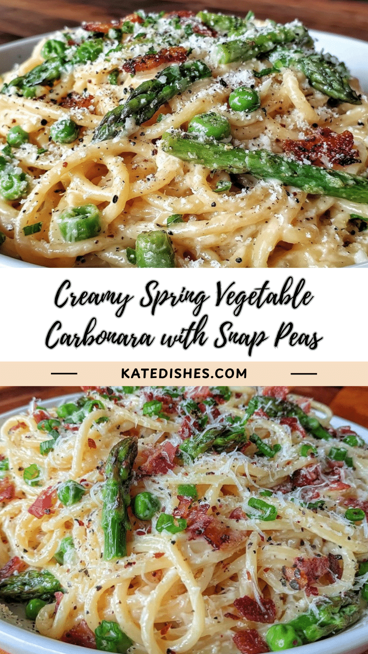 creamy spring vegetable carbonara recipe