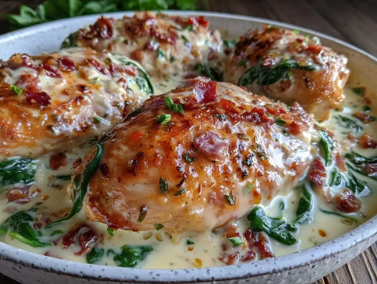 Creamy Tuscan Garlic Chicken preparation steps
