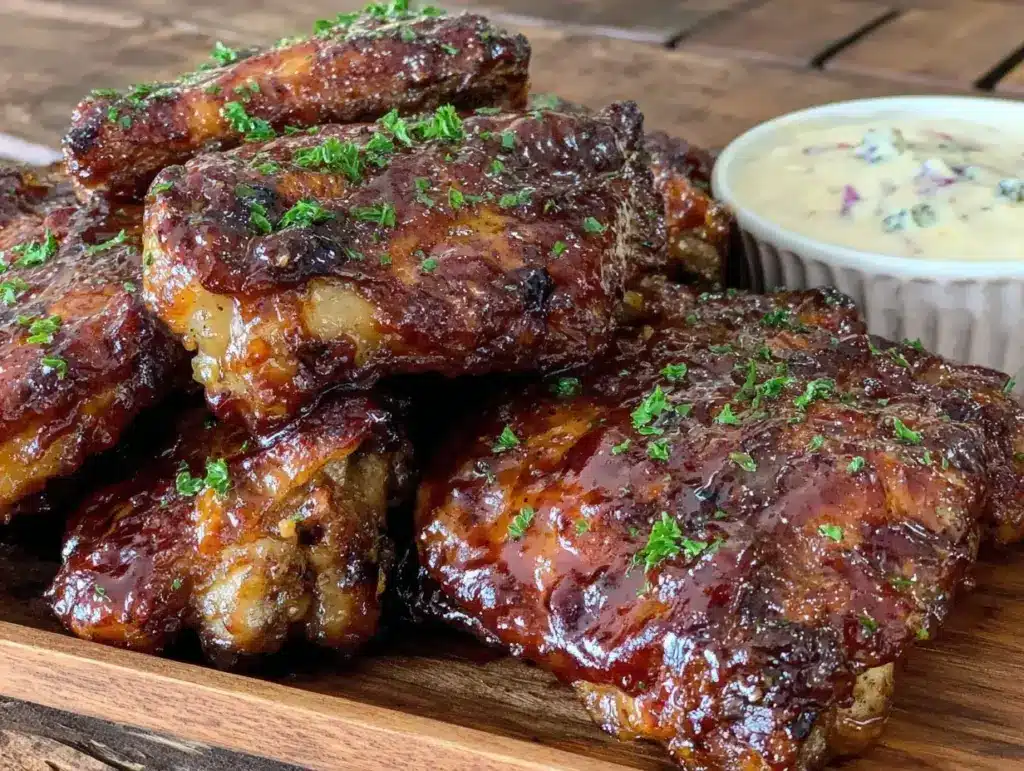crispy BBQ chicken wings - featured image