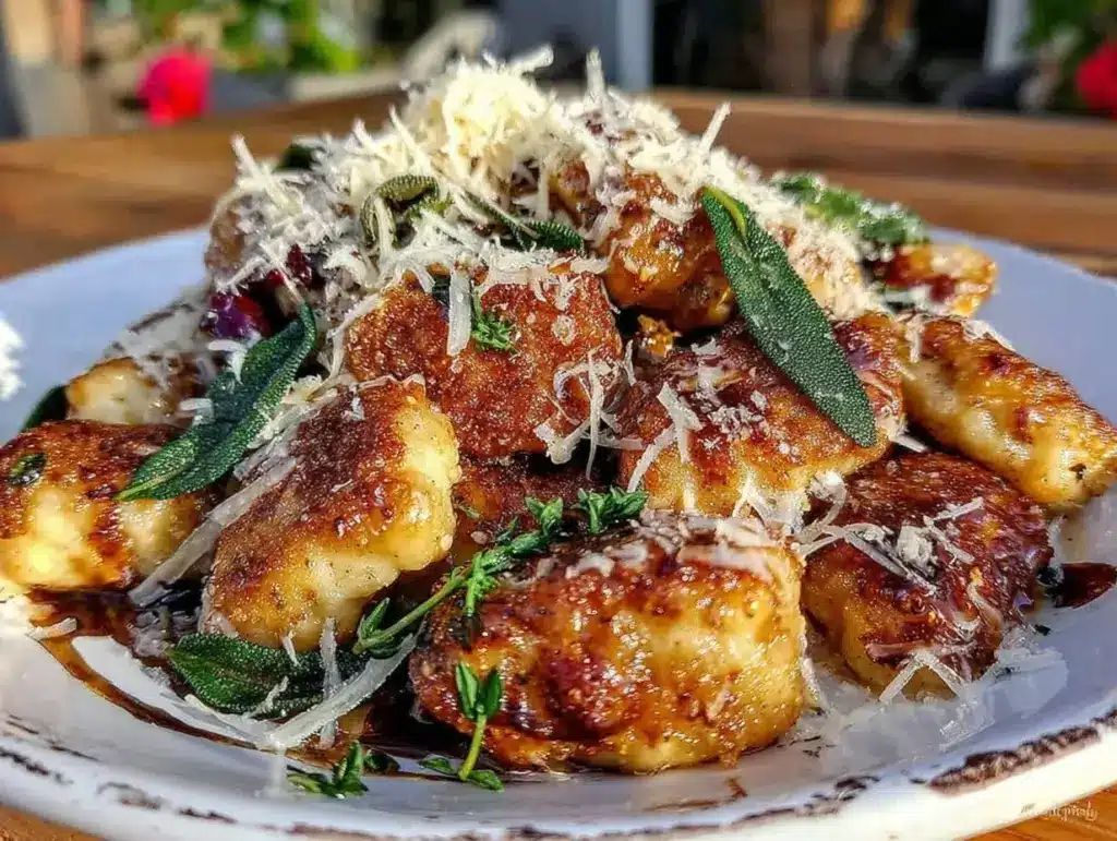 crispy brown butter sage gnocchi - featured image