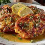crispy chicken piccata - featured image
