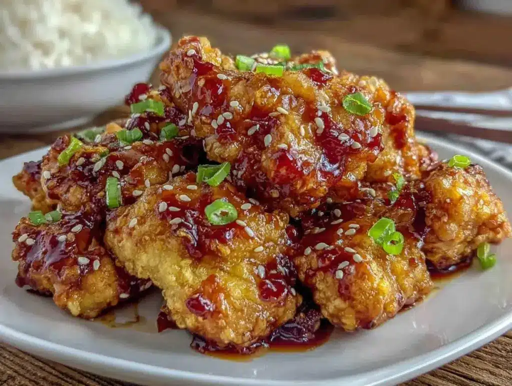 crispy general tsos chicken recipe - featured image
