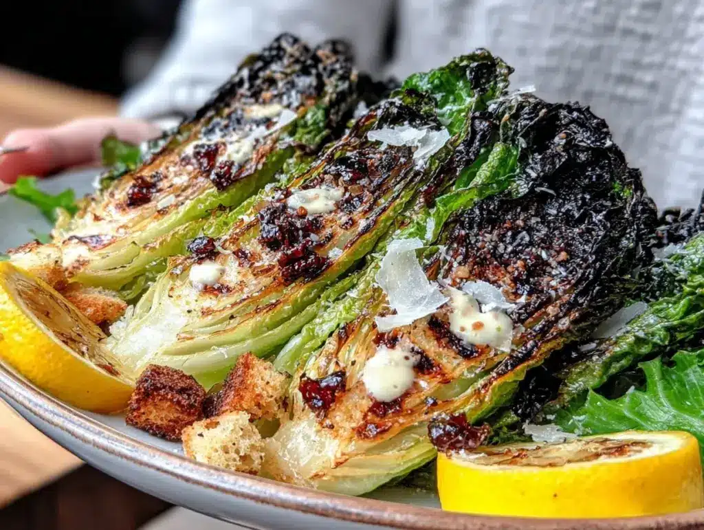 crispy grilled caesar salad - featured image