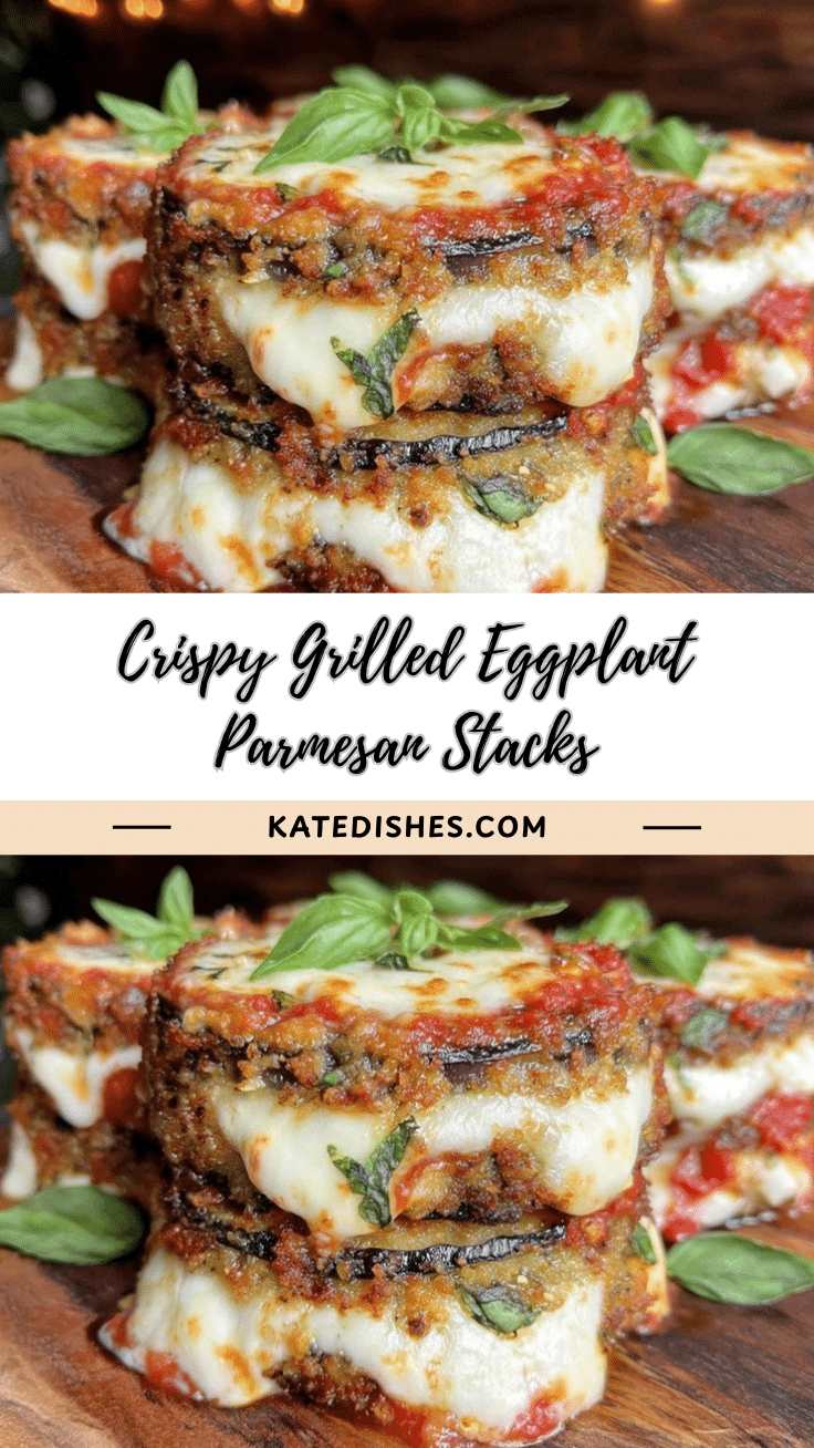crispy grilled eggplant parmesan stacks recipe