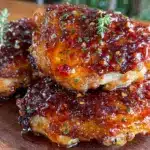crispy honey garlic chicken thighs - featured image