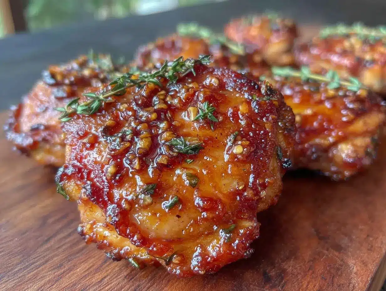 crispy honey garlic chicken thighs preparation steps