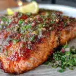 crispy honey garlic glazed salmon - featured image