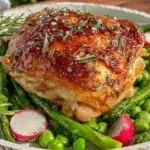 crispy lemon herb roasted chicken - featured image