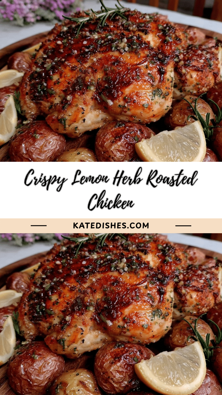 crispy lemon herb roasted chicken with potatoes recipe