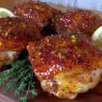 crispy lemon pepper chicken thighs - featured image