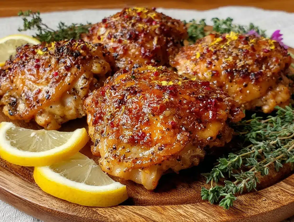 crispy lemon pepper chicken thighs preparation steps