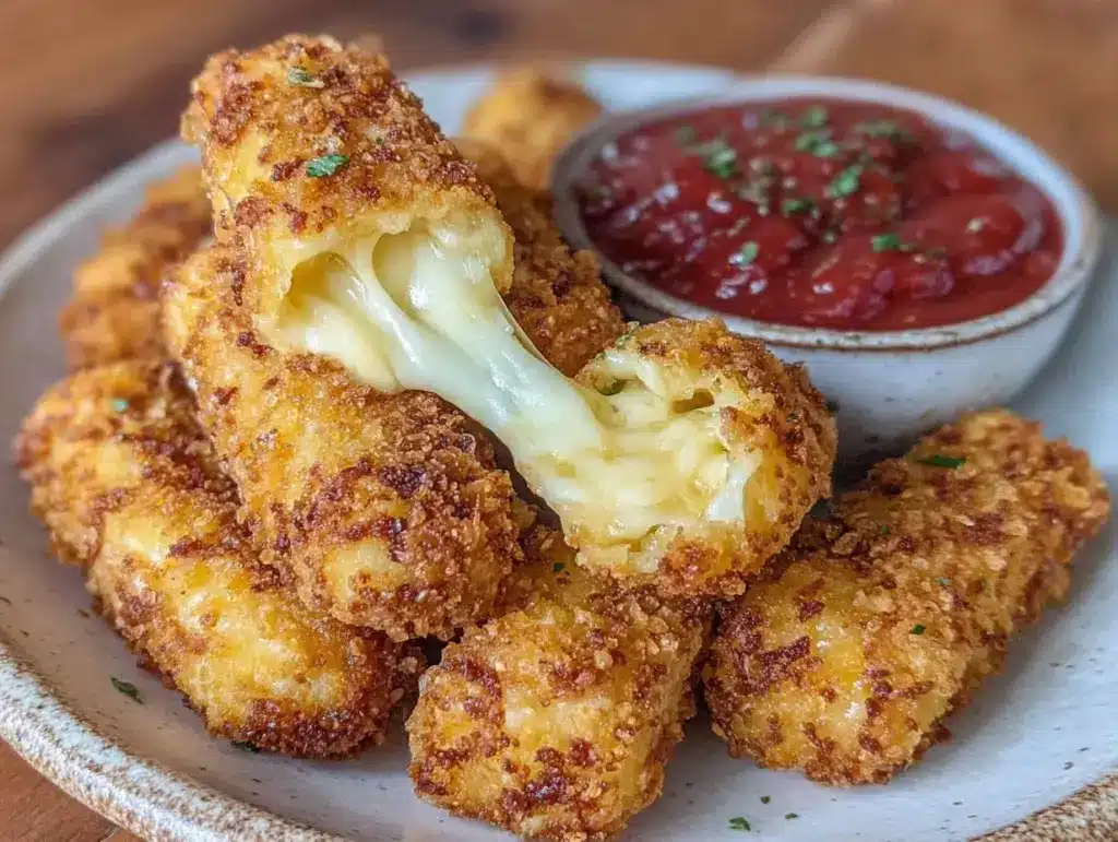 crispy mozzarella sticks recipe - featured image