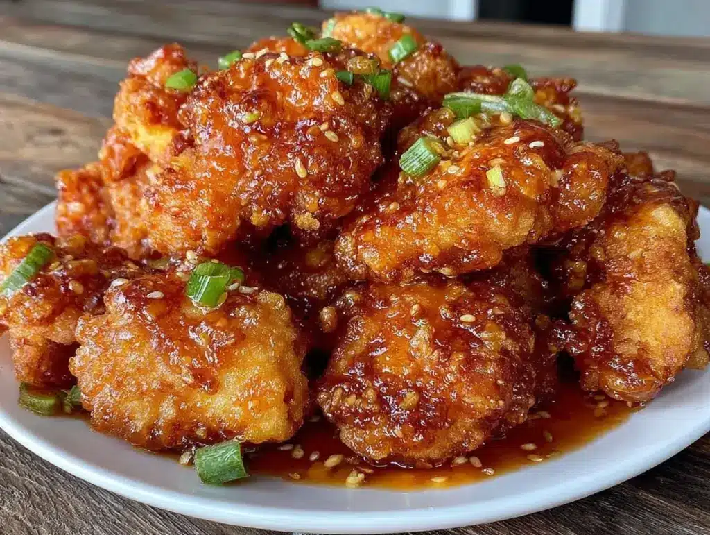 crispy orange chicken recipe - featured image