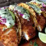 crispy oven-baked fish tacos - featured image
