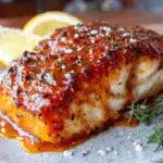 crispy pan-seared salmon with honey mustard glaze - featured image
