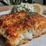 crispy parmesan crusted cod - featured image