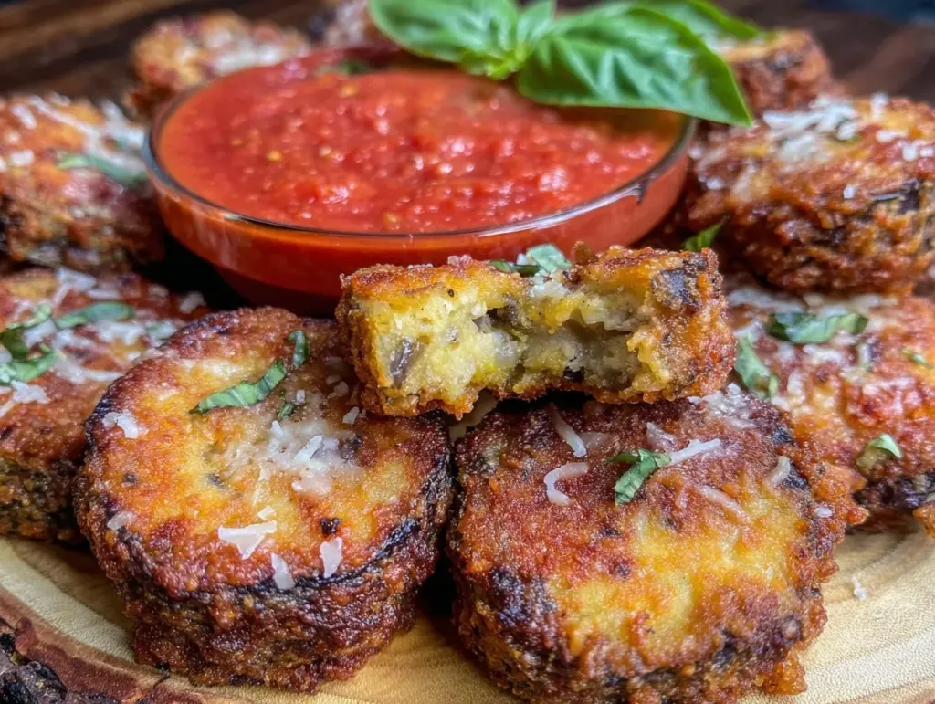 crispy parmesan eggplant bites - featured image