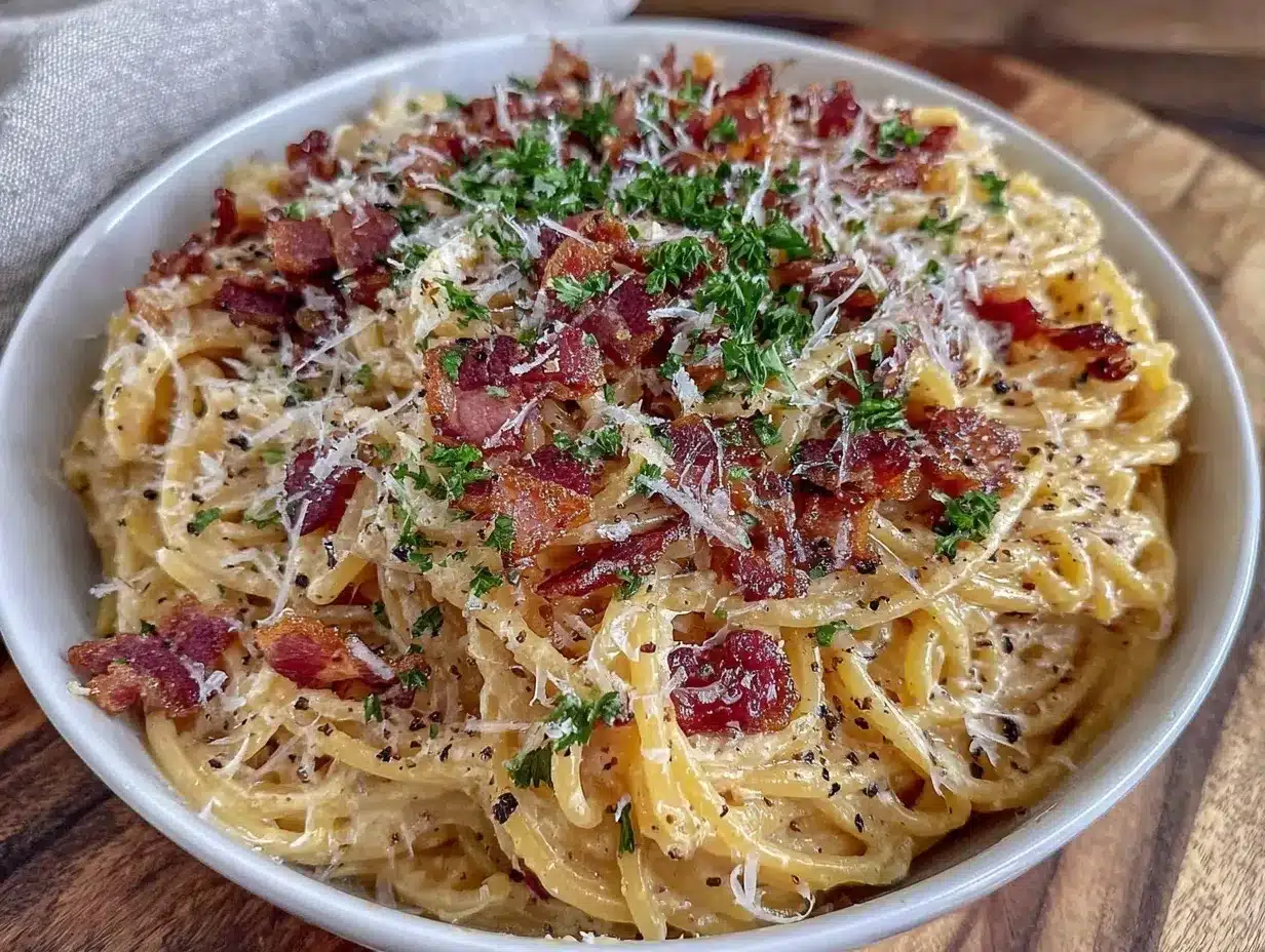 crispy spaghetti carbonara preparation steps