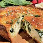 crispy spinach and gruyere quiche - featured image