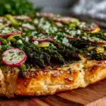 crispy spring vegetable tart - featured image